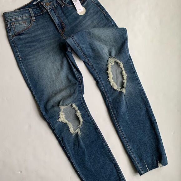 Old Navy Rockstar Super Skinny Ankle Distressed Size 4 - Picture 1 of 13